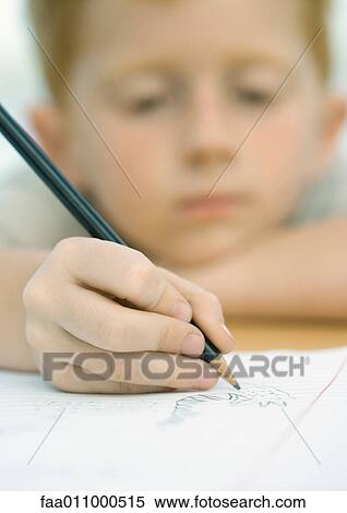 Boy drawing View Large Photo Image Stock Photography - Boy drawing. Fotosearch