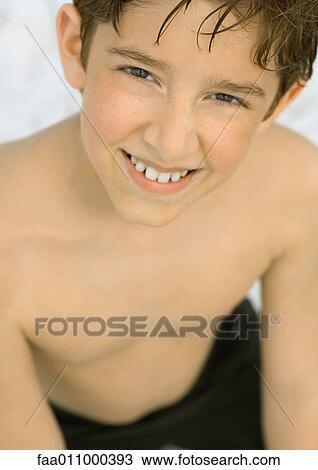 Boy smiling, portrait View Large Photo Image Stock Image - Boy smiling, portrait. Fotosearch