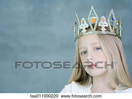Girl wearing crown View Large Photo Image Stock Image - Girl wearing crown. Fotosearch