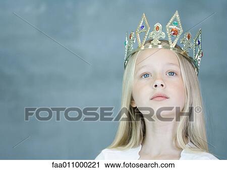 Girl wearing crown View Large Photo Image Stock Image - Girl wearing crown. Fotosearch