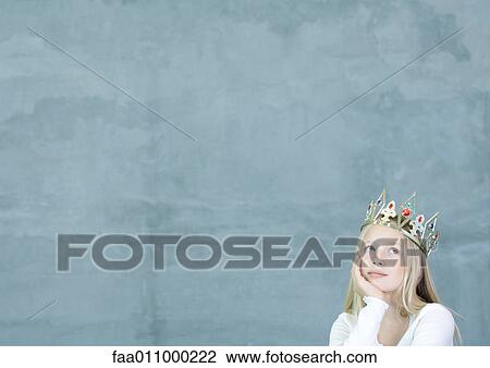 Girl wearing crown View Large Photo Image Stock Image - Girl wearing crown. Fotosearch
