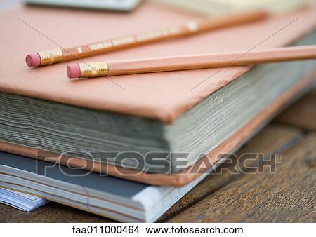 School books and pencils View Large Photo Image Picture - School books and pencils. Fotosearch