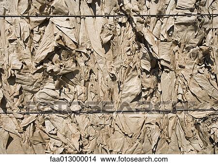Picture - Bales of used cardboard. Fotosearch