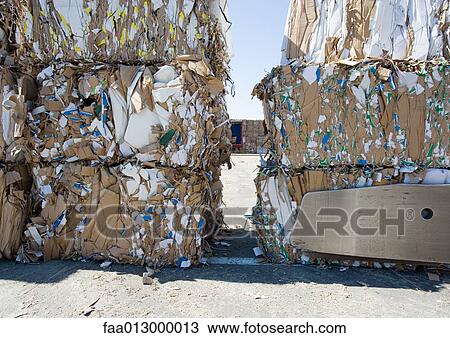 Stock Image - Bales of used paper. Fotosearch