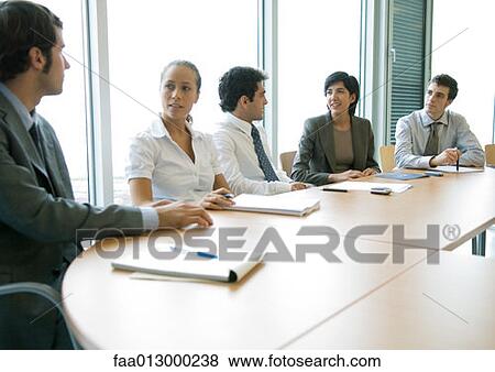 Business colleagues having meeting View Large Photo Image Stock Photo - Business colleagues having meeting. Fotosearch