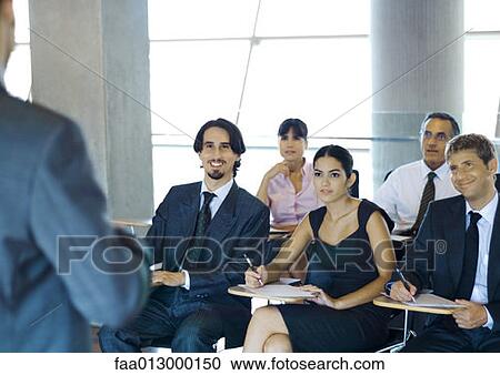 Businesspeople in seminar View Large Photo Image Stock Image - Businesspeople in seminar. Fotosearch
