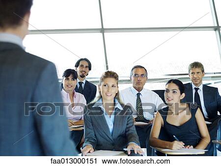 Businesspeople in seminar View Large Photo Image Stock Image - Businesspeople in seminar. Fotosearch