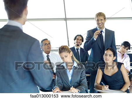 Businesspeople in seminar View Large Photo Image Stock Image - Businesspeople in seminar. Fotosearch