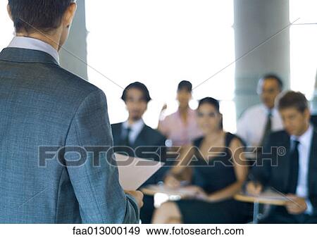 Stock Photo - Businesspeople in seminar. Fotosearch