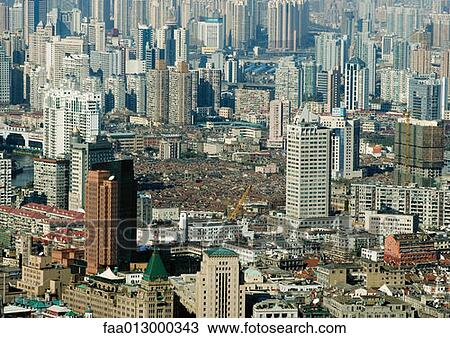 Cityscape, Shanghai, China View Large Photo Image Stock Image - Cityscape, Shanghai, China. Fotosearch