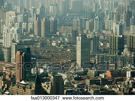 Cityscape, Shanghai, China View Large Photo Image Stock Photo - Cityscape, Shanghai, China. Fotosearch