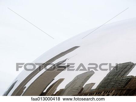 Distorted reflection of highrises View Large Photo Image Stock Photo - Distorted reflection of highrises. Fotosearch