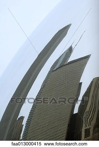 Distorted reflection of highrises View Large Photo Image Stock Photography - Distorted reflection of highrises. Fotosearch