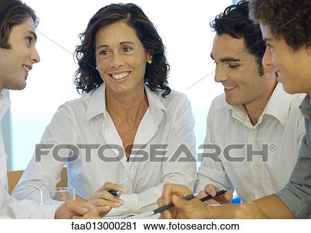 Executives having meeting View Large Photo Image Stock Image - Executives having meeting. Fotosearch