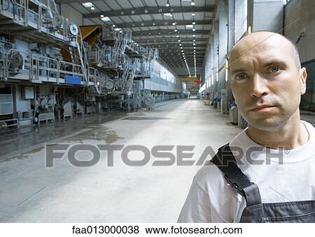 Factory worker, portrait View Large Photo Image Stock Photo - Factory worker, portrait. Fotosearch