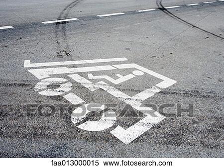Forklift pictogram on asphalt View Large Photo Image Stock Photography - Forklift pictogram on asphalt. Fotosearch