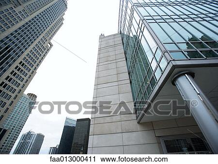 High rises, low angle view View Large Photo Image Stock Image - High rises, low angle view. Fotosearch