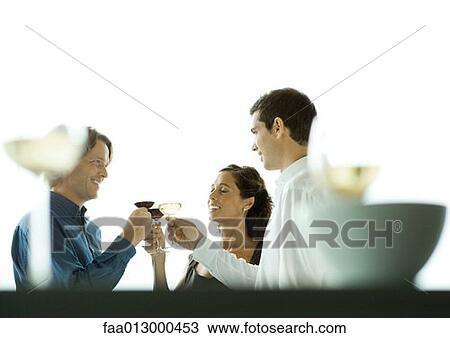 People making a toast with glasses of wine View Large Photo Image Stock Image - People making a toast with glasses of wine. Fotosearch