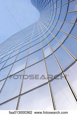 Stock Image - Skyscraper, low angle, abstract view. Fotosearch
