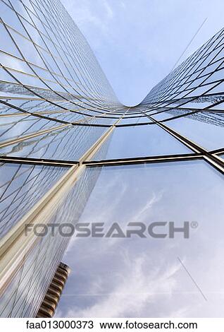 Skyscraper, low angle, abstract view View Large Photo Image Stock Image - Skyscraper, low angle, abstract view. Fotosearch