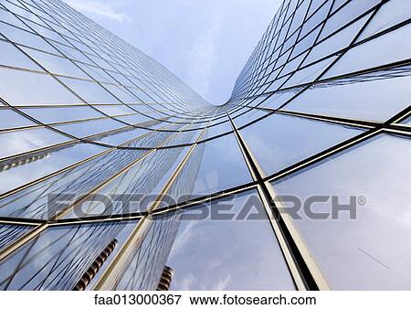 Skyscraper, low angle, abstract view View Large Photo Image Stock Photo - Skyscraper, low angle, abstract view. Fotosearch