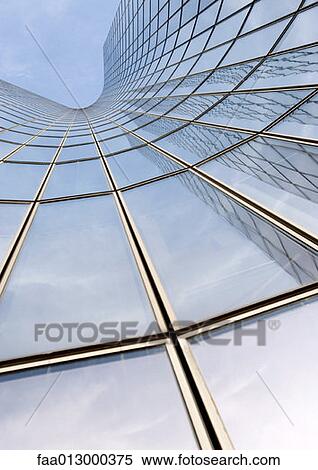 Stock Photography - Skyscraper, low angle, abstract view. Fotosearch