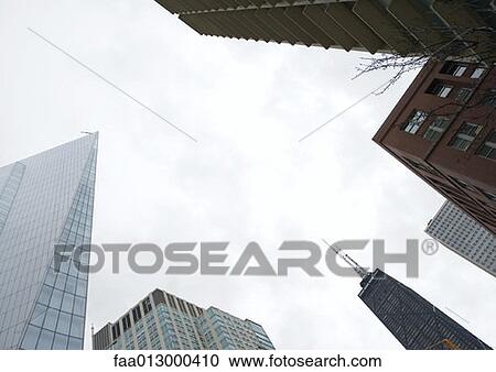Stock Image - Skyscrapers, low angle view. Fotosearch