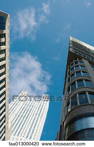 Skyscrapers, low angle view View Large Photo Image Stock Image - Skyscrapers, low angle view. Fotosearch