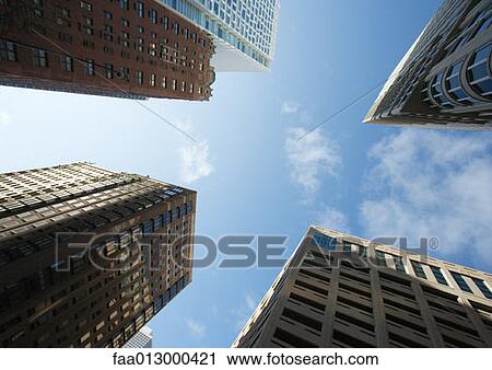 Skyscrapers, low angle view View Large Photo Image Stock Image - Skyscrapers, low angle view. Fotosearch