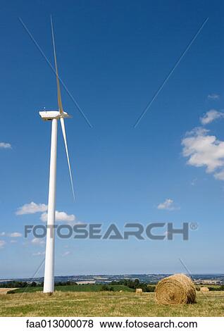 Windturbine and field View Large Photo Image Stock Photo - Windturbine and field. Fotosearch