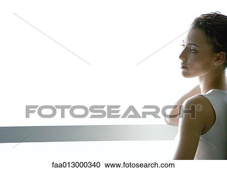 Woman, cropped, side view View Large Photo Image Stock Image - Woman, cropped, side view. Fotosearch