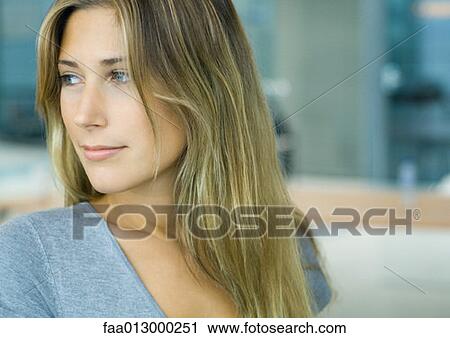 Young woman, portrait View Large Photo Image Stock Image - Young woman, portrait. Fotosearch