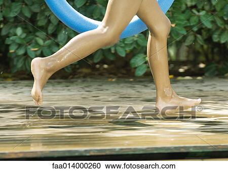 Child running by edge of pool, cropped view of legs View Large Photo Image Stock Image - Child running by edge of pool, cropped view of legs. Fotosearch