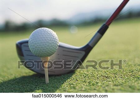 Golf club next to teed golf ball View Large Photo Image Stock Photograph - Golf club next to teed golf ball. Fotosearch