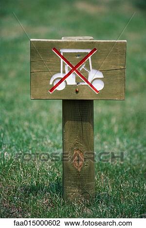 No golf carts sign View Large Photo Image Stock Image - No golf carts sign. Fotosearch