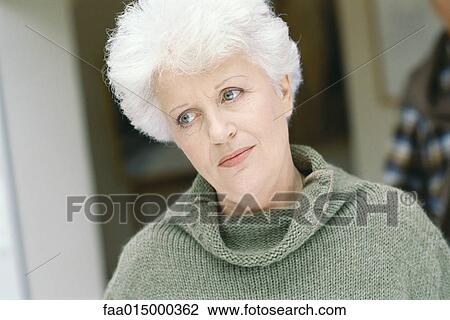 Senior woman, looking away, portrait View Large Photo Image Stock Image - Senior woman, looking away, portrait. Fotosearch