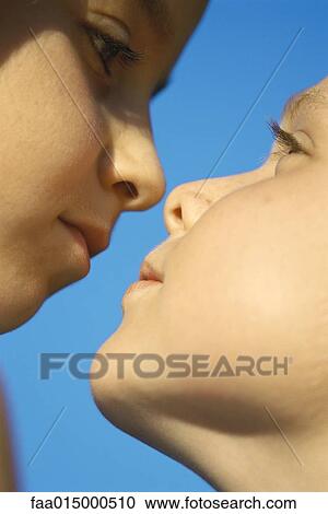 Two children face to face, extreme close-up View Large Photo Image Stock Image - Two children face to face, extreme close-up. Fotosearch