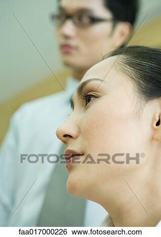 Businesswoman and businessman, close-up View Large Photo Image Stock Photograph - Businesswoman and businessman, close-up. Fotosearch