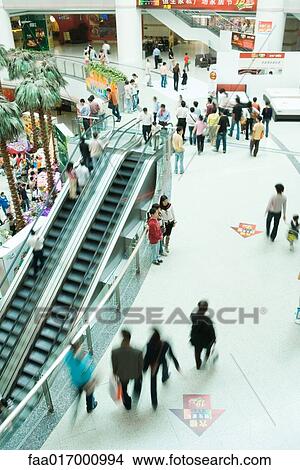 Escalators in shopping mall View Large Photo Image Picture - Escalators in shopping mall. Fotosearch