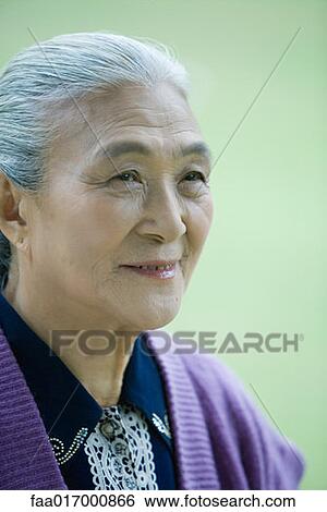 Stock Photograph - Senior woman, portrait. Fotosearch