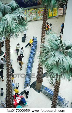 Shopping mall courtyard, high angle view View Large Photo Image Stock Photo - Shopping mall courtyard, high angle view. Fotosearch