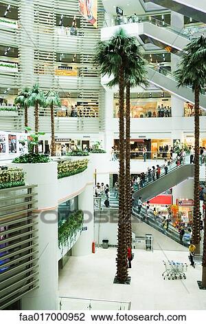 Shopping mall courtyard View Large Photo Image Stock Image - Shopping mall courtyard. Fotosearch