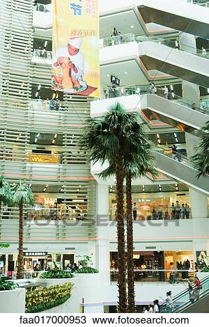 Shopping mall courtyard View Large Photo Image Stock Image - Shopping mall courtyard. Fotosearch
