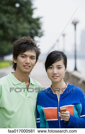 Stock Image - Young couple, portrait. Fotosearch