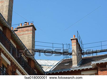 Stock Image - Building rooftops. Fotosearch