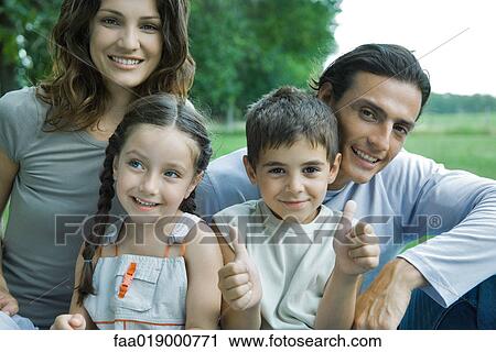 Family outdoors, portrait View Large Photo Image Stock Image - Family outdoors, portrait. Fotosearch