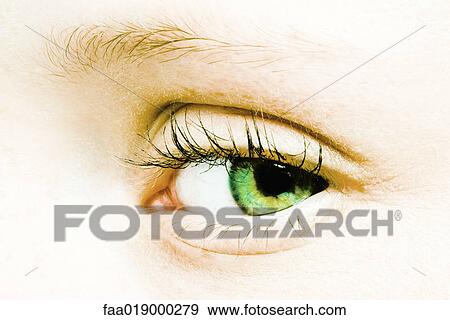 Stock Photo - Female eye, extreme close-up. Fotosearch
