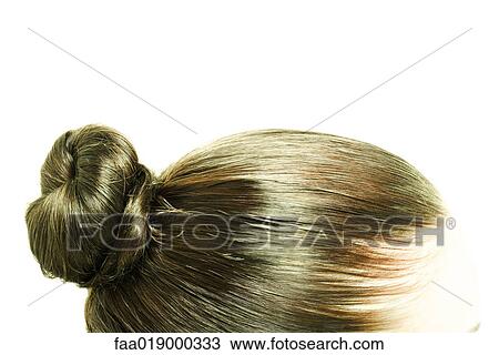 Hair bun, extreme close-up View Large Photo Image Stock Image - Hair bun, extreme close-up. Fotosearch