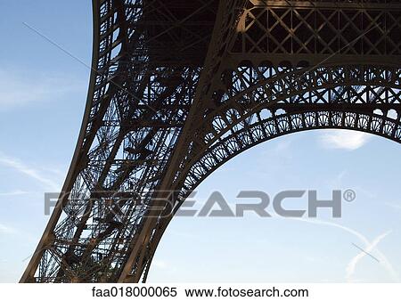 Stock Photography - Paris, France, the Eiffel Tower, cropped view. Fotosearch