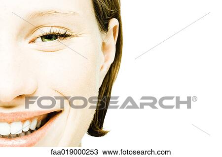 Teenage girl's face, extreme close-up View Large Photo Image Stock Image - Teenage girl's face, extreme close-up. Fotosearch
